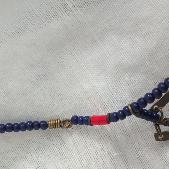 Vintage African Beaded Necklace - Picture 9 of 10